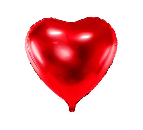Fóliový balón Srdce, 61 cm, červený