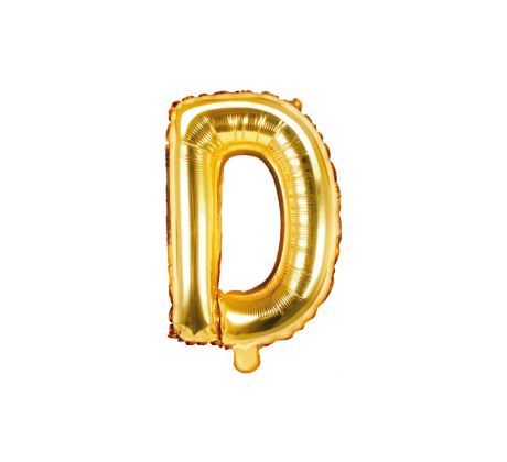 Fóliový balón Písmeno "D" zlatý