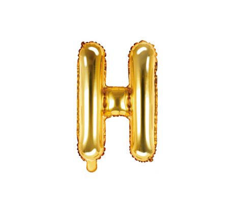 Fóliový balón Písmeno H , 35 cm, zlatý