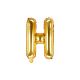 Fóliový balón Písmeno H , 35 cm, zlatý
