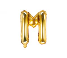 Fóliový balón Písmeno "M" zlatý