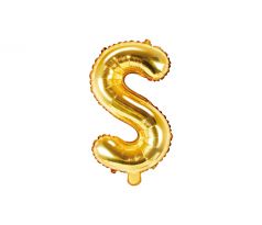 Fóliový balón Písmeno "S" zlatý