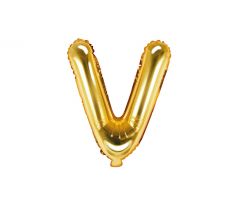 Fóliový balón Písmeno "V" zlatý