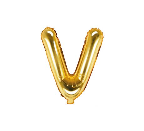 Fóliový balón Písmeno "V" zlatý