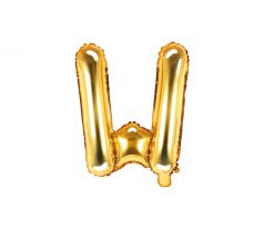 Fóliový balón Písmeno "W" zlatý