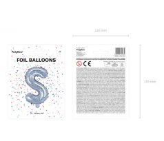 Fóliový balón Písmeno S , 35 cm, holografický