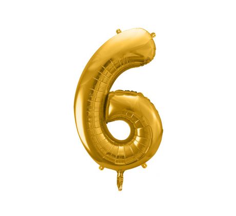 Balón "6" zlatý