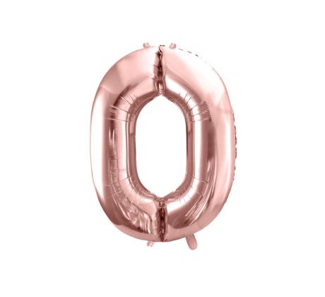 Balón "0" ružovo-zlatý
