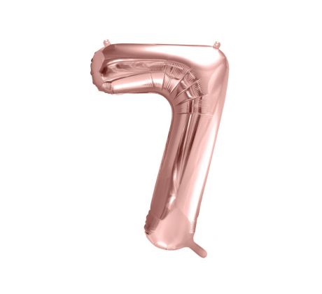 Balón "7" ružovo-zlatý