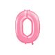 Fóliový balón Číslo "0" ", 86 cm, ružový