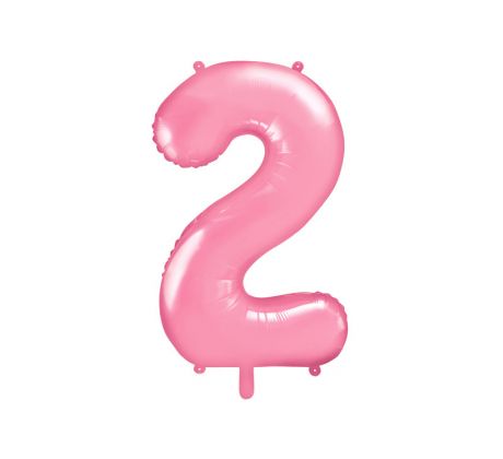 Fóliový balón Číslo "2" ", 86 cm, ružový