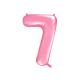 Fóliový balón Číslo "7" ", 86 cm, ružový