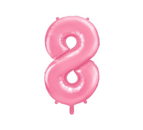 Fóliový balón Číslo "8" ", 86 cm, ružový