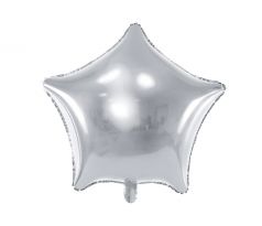 Fóliový balón Hviezda, 48 cm, strieborný