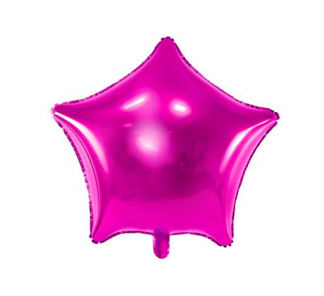 Fóliový balón Hviezda, 48 cm, tmavoružový