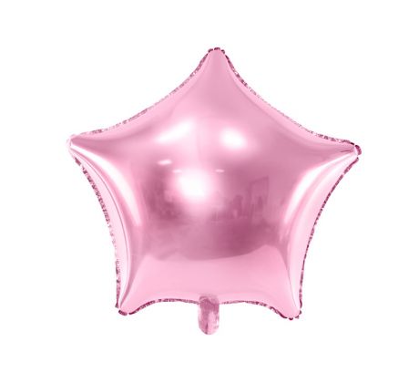Fóliový balón Hviezda, 48 cm, svetloružový