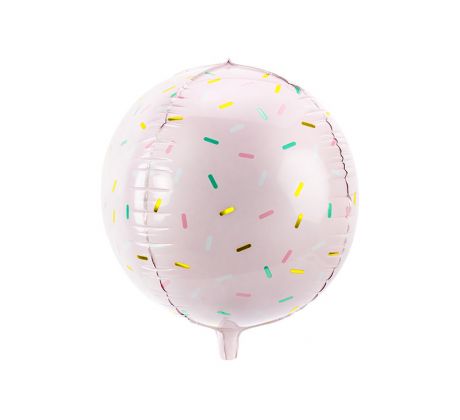 Fóliový balón Sprinkle, 40 cm, svetloružový