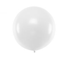 Balón veľký pastelový biely