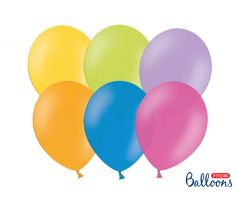 Balóny pastelové 27 cm,  mix (10 ks)