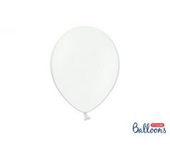 Balóny pastelové 27 cm, biele (10 ks)