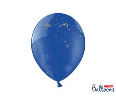 Balóny modrý splash, 30 cm (50 ks)