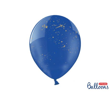 Balóny modrý splash, 30 cm (6 ks)