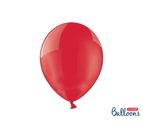Balóny kryštalové 30 cm, maková červená (100 ks)