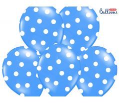 Balóny Dots, 30 cm, nevädzovo modré (1 bal / 50 ks)