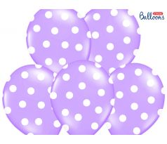 Balóny Dots, 30 cm, levanduľovo modré (1 bal / 50 ks)