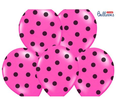 Balóny Dots 30 cm, tmavoružové (1 bal / 50 ks)