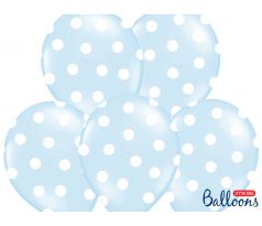 Balóny Dots 30 cm, baby modré (1 bal / 50 ks)