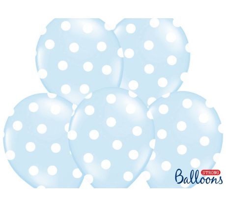 Balóny Dots 30 cm, baby modré (1 bal / 50 ks)