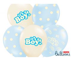 Balóny It´s a Boy, 30 cm, mix (1 bal / 50 ks)