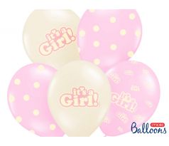 Balóny It´s a Girl, 30 cm, mix (1 bal / 50 ks)
