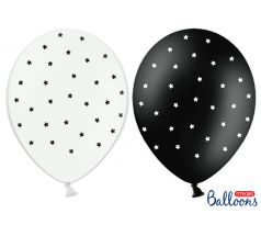 Balóny Stars Black&White