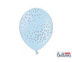 Balóny Dots, 30 cm, modré (1 bal / 50 ks)