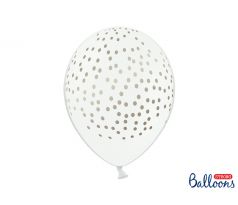 Balóny Dots, 30 cm, čisto biele (1 bal / 50 ks)