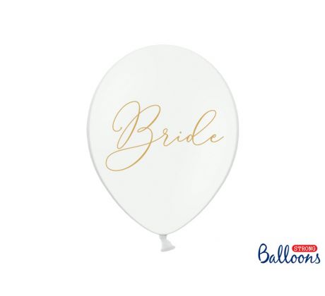 Balóny Bride, 30 cm, čisto biele (1 bal / 50 ks)