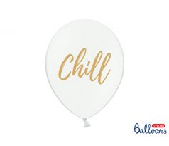 Balóny Chill, 30 cm, čisto biele (1 bal / 50 ks)