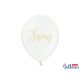 Balóny Amour, 30 cm, Amour, čisto biele (1 bal / 50 ks)