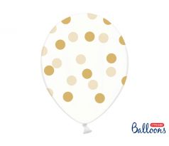 Balóniky zlaté bodky 30 cm,  (50 ks)