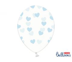 Balóniky modré srdce, 30 cm (50 ks)