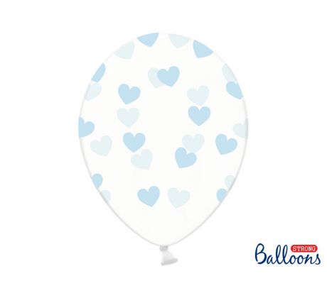 Balóniky modré srdce, 30 cm (50 ks)