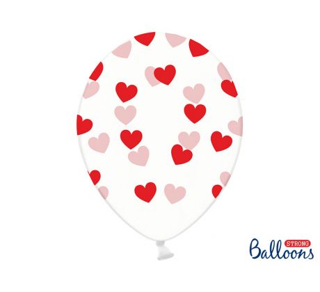 Balóny červené srdce, 30 cm (50 ks)