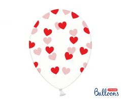 Srdiečkové balóny priesvitné