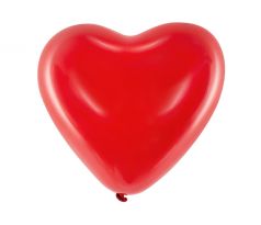 Balóny 16 srdce, pastelovo červené (1 bal / 100 ks)