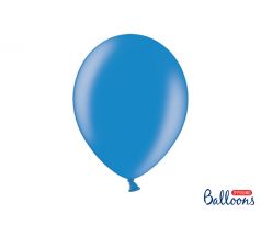 Balóny metalické modré, 30 cm (100 ks)
