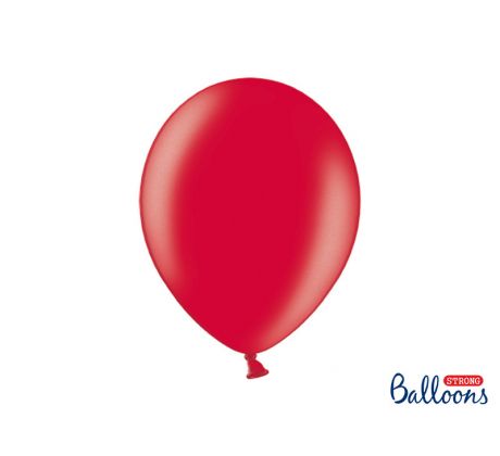 Balóny metalické červené, 30 cm (100 ks)