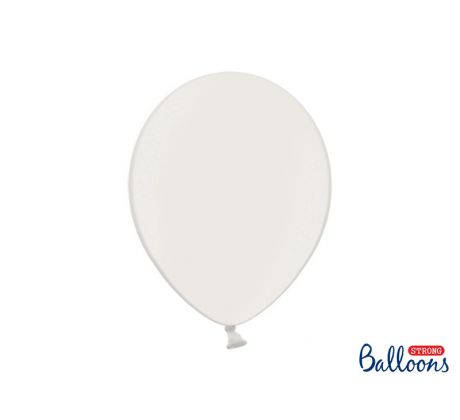 Balóny metalické biele, 30 cm (100 ks)
