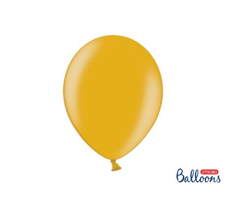 Balóny metalické zlaté, 30 cm (100 ks)
